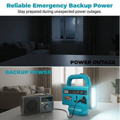 ⏰Portable Power Inverter with LED Work Light