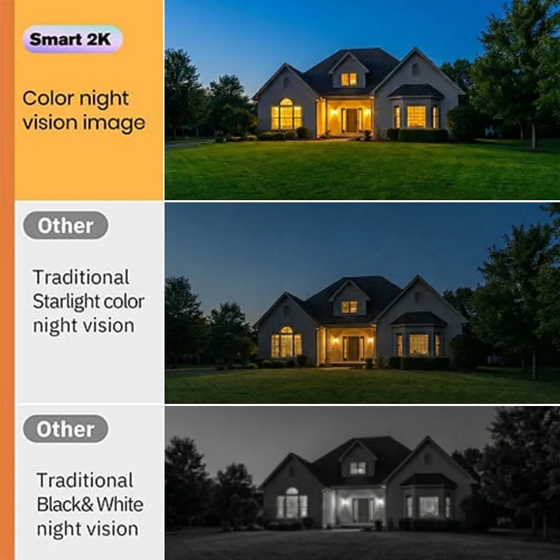 4K Indoor WiFi Security Camera with AI Detection & Color Night Vision