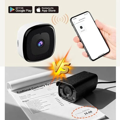 4K Indoor WiFi Security Camera with AI Detection & Color Night Vision
