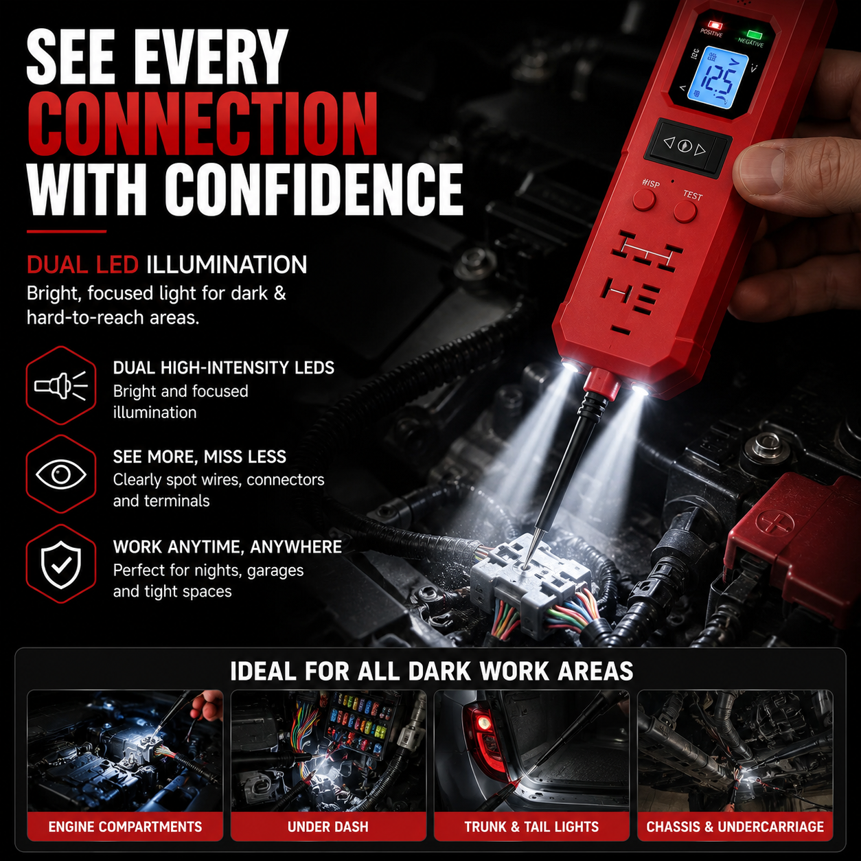 3-in-1 Automotive Circuit Probe & Relay Tester