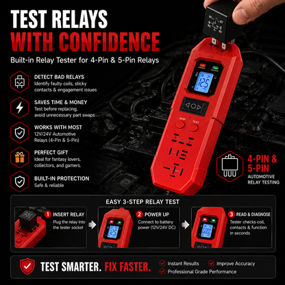 3-in-1 Automotive Circuit Probe & Relay Tester