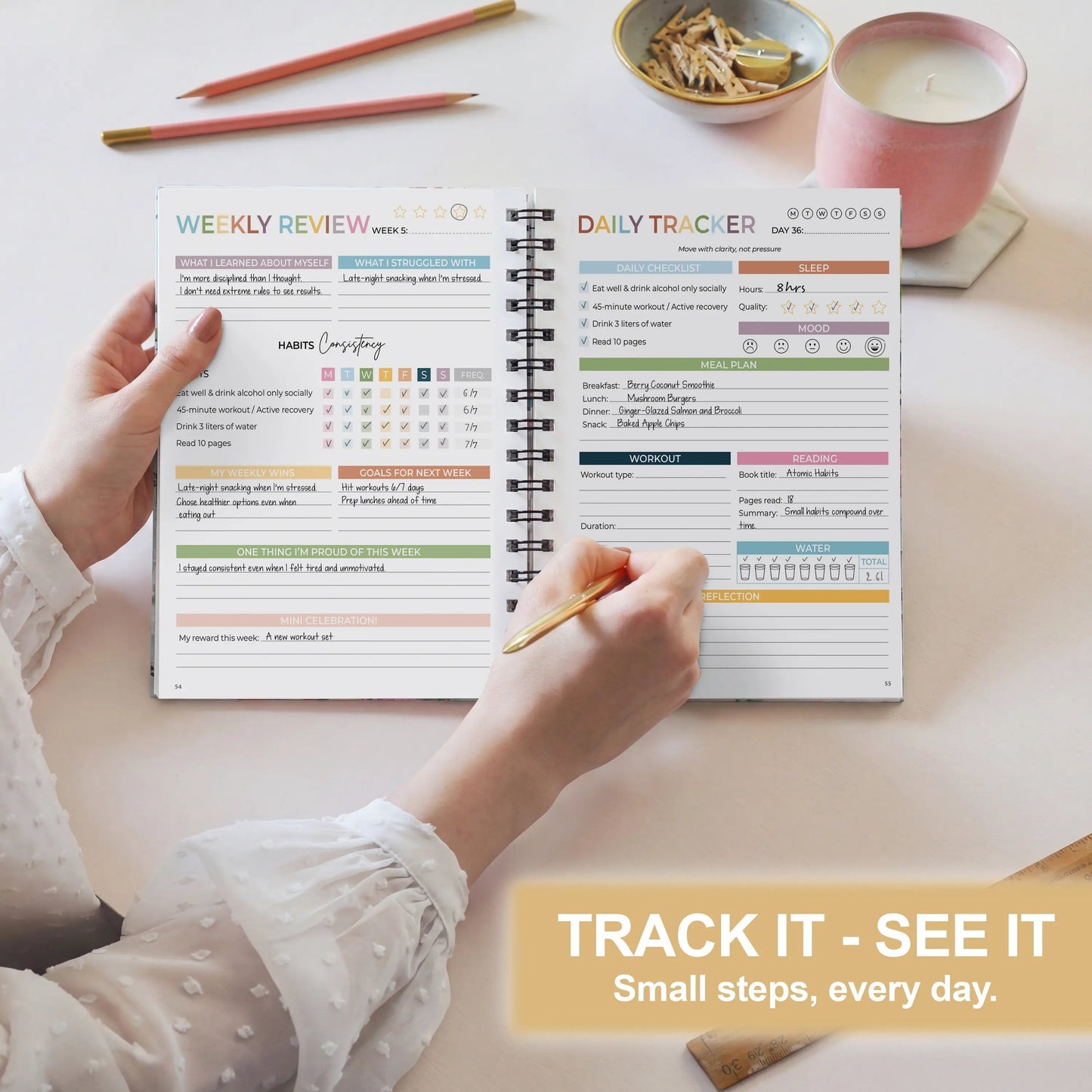 The Soft Discipline Journal – 75 Days to Become Who You're Trying to Be