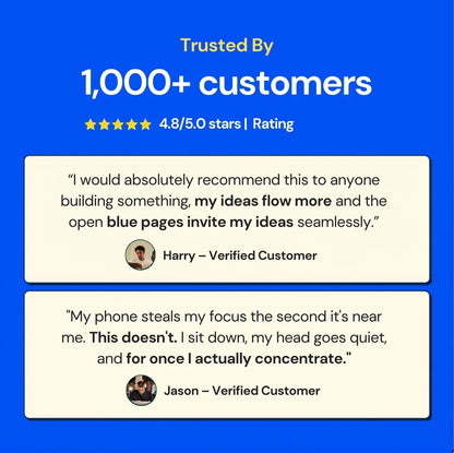 📘 Notedfy Think Blue Notebook – Blue Pages for Brighter Ideas