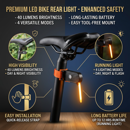 🔥 LED Bike Rear Light