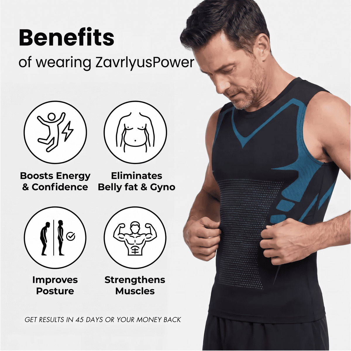 💪🔥Men's Slimming Compression Vest | Posture Corrector Base Layer