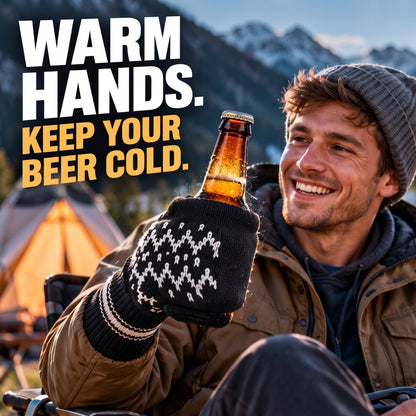 🧤Knitted Striped Thermal Beer Glove