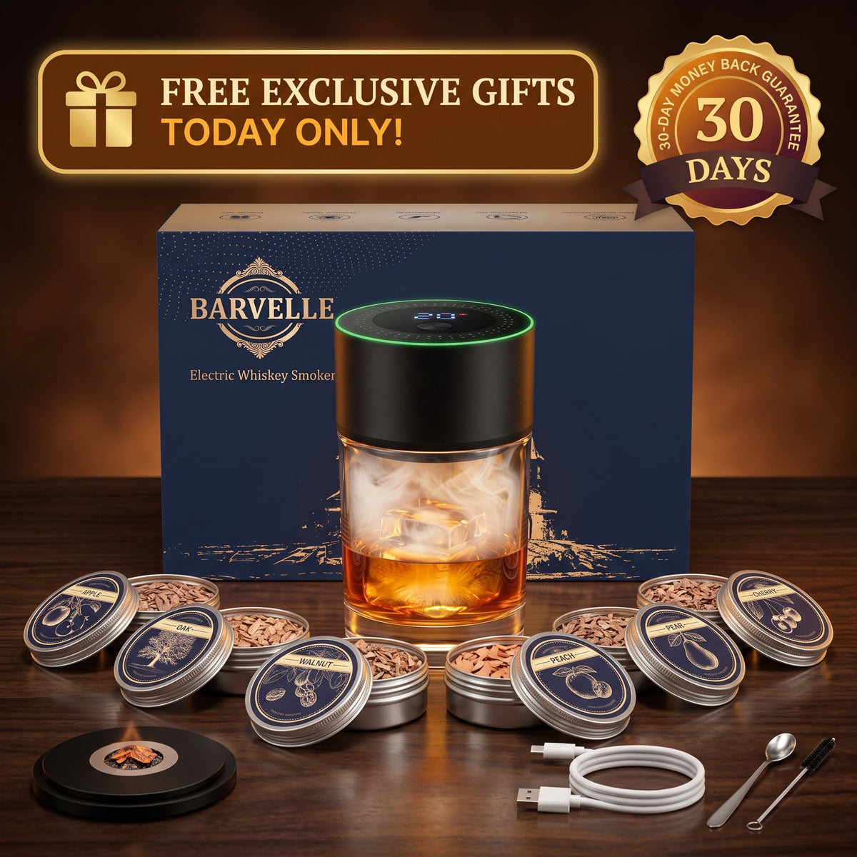 Electric Whiskey Smoker Kit