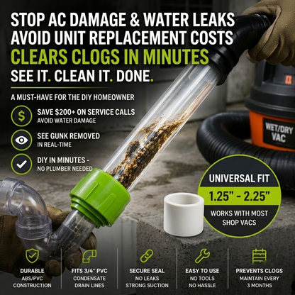 Clear Your AC Drain in Minutes — No Plumber Needed