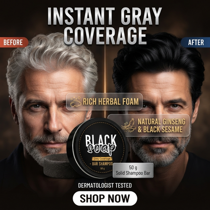 🔥 Limited Time Offer | Natural Gray Hair Darkening Shampoo Bar (2-Pack)