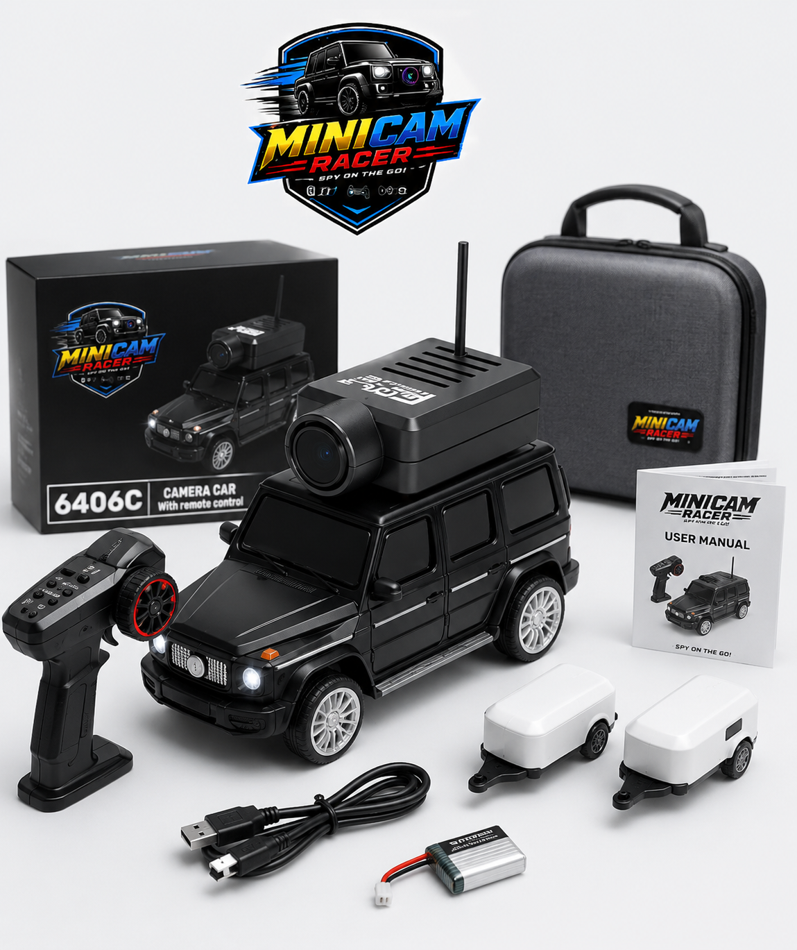 RC Off-Road Car with 720P HD FPV Camera, 2.4GHz Remote Control Truck with 3 Adjustable Speeds, 246FT Long Range Toy Gifts for Kids & Adults