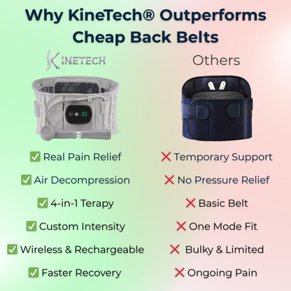 4-in-1 Cordless Lumbar Decompression Belt with Red Light Therapy & Heat