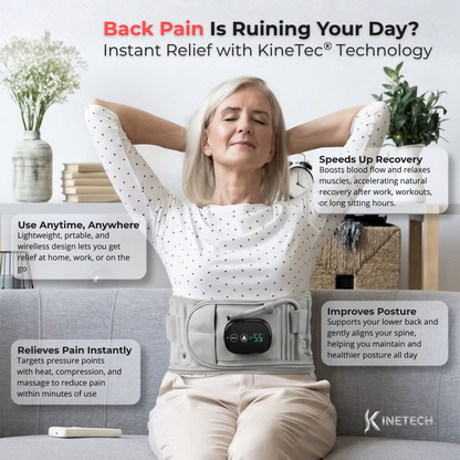 4-in-1 Cordless Lumbar Decompression Belt with Red Light Therapy & Heat