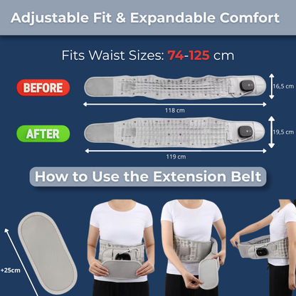 4-in-1 Cordless Lumbar Decompression Belt with Red Light Therapy & Heat