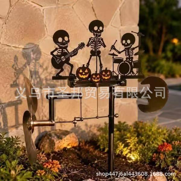 Halloween Skeleton Band Kinetic Wind Spinner