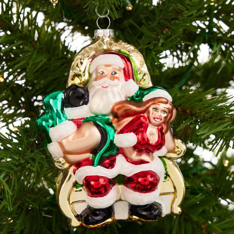 Cheeky Santa Ornament – Hilarious White Elephant & Stocking Stuffer
