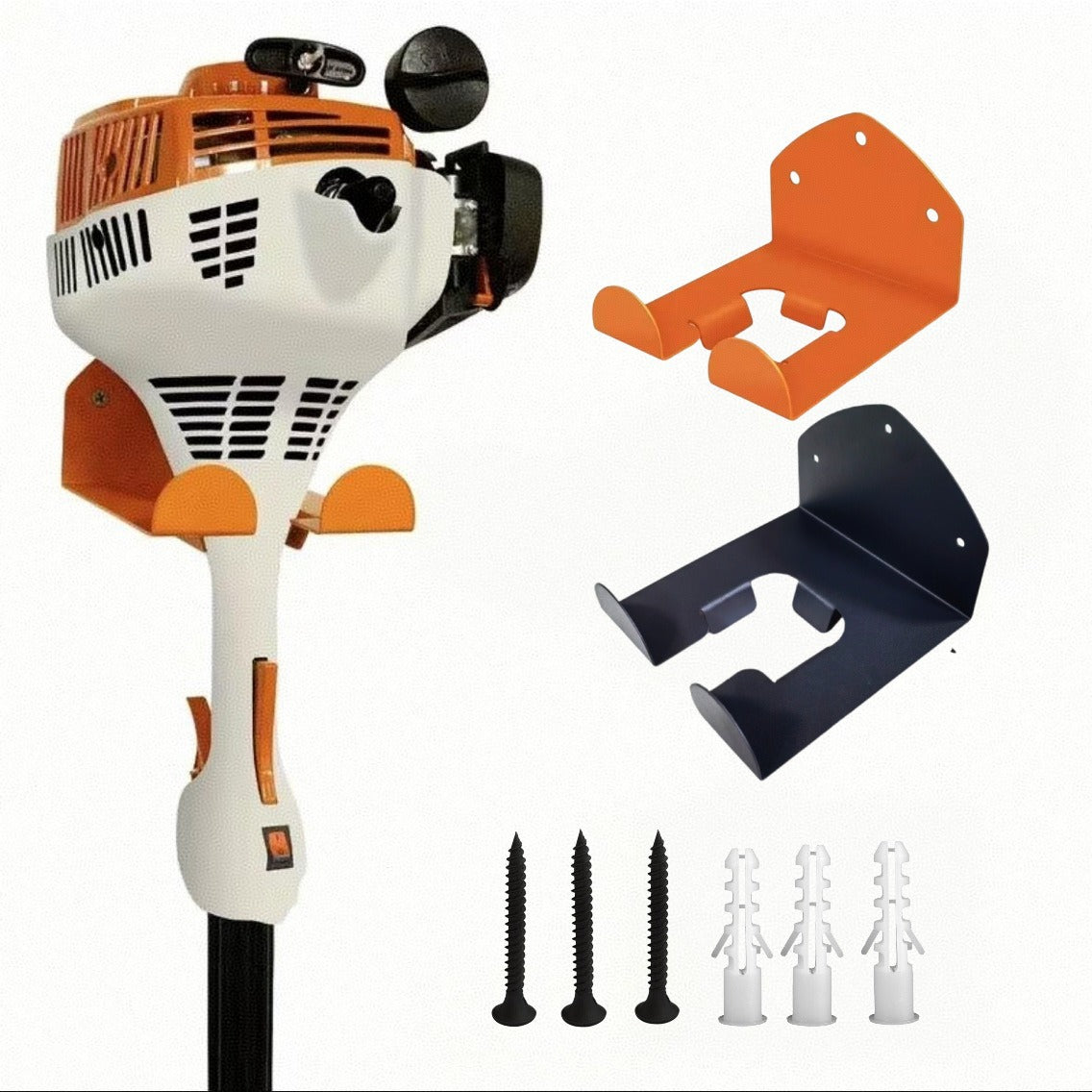 Garage Organizer Wall Hanger - Garden Tool Rack for Grass Trimmer, Hedge Trimmer, Garage Tools
