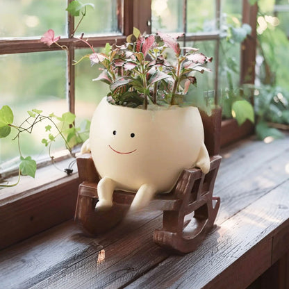 🌱 Happy Swing Rocking Chair Planter – The Cutest Way to Grow Joy!