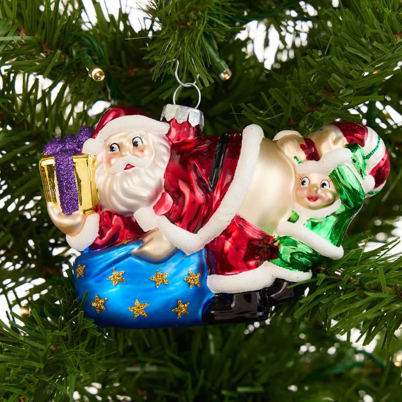 Cheeky Santa Ornament – Hilarious White Elephant & Stocking Stuffer