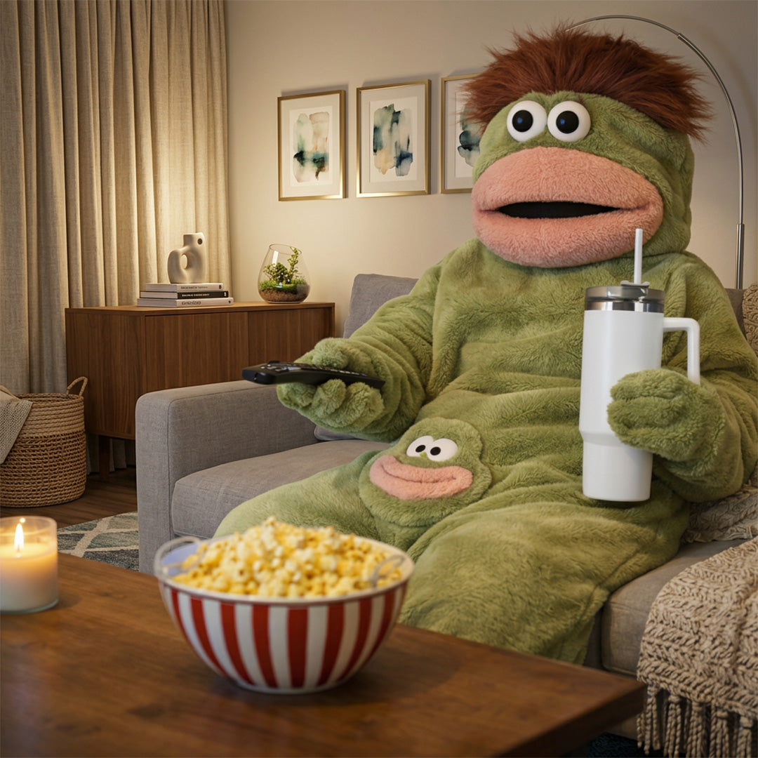 🔥Limited Time 49% Off✨2026 Silly Onesie, Funny Green Monster Hooded Fleece Onesie Pajamas