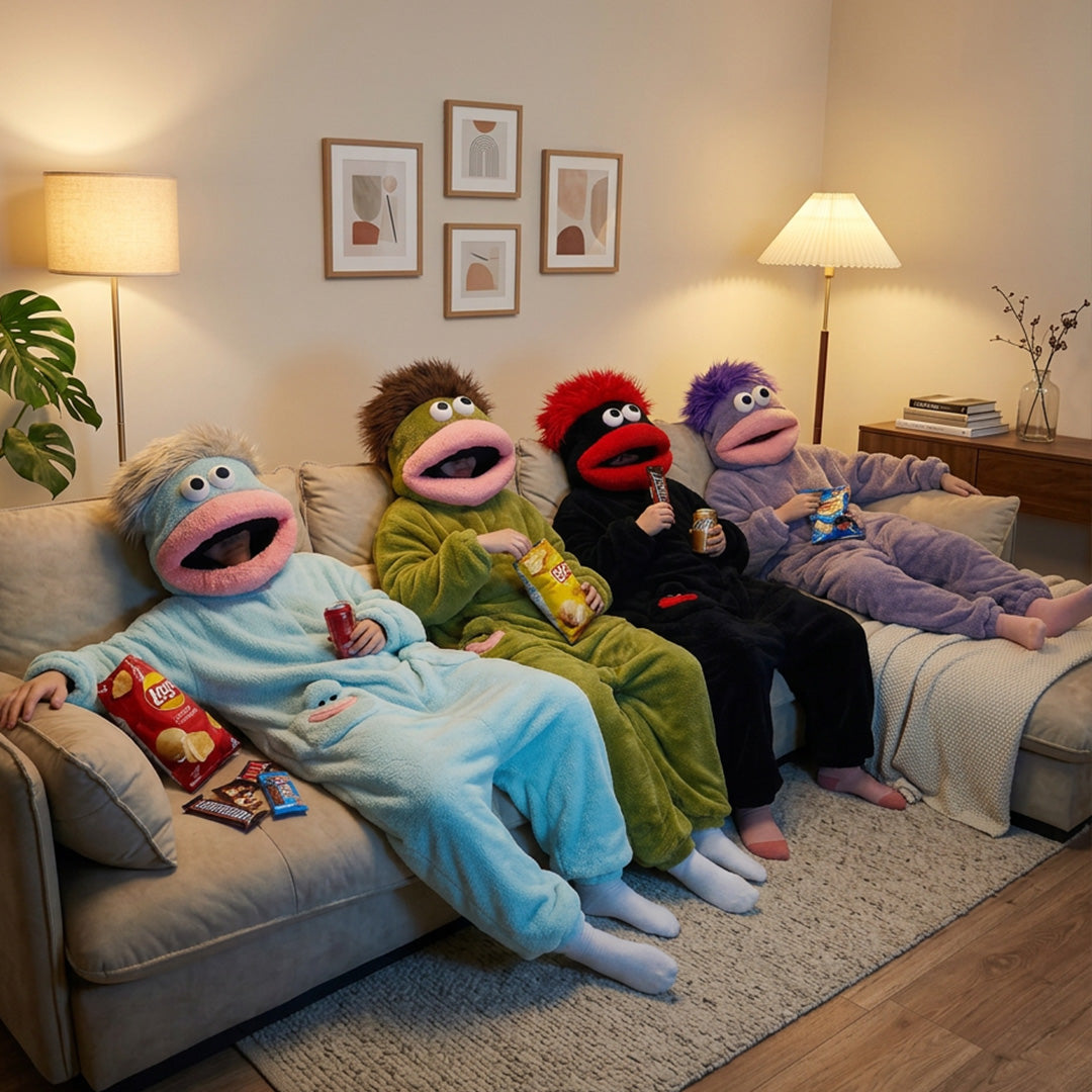 🔥Limited Time 49% Off✨2026 Silly Onesie, Funny Green Monster Hooded Fleece Onesie Pajamas