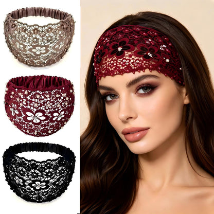 👑 The "Instant Glamour" Hollow Pearl Headband | Volumizing Floral Hair Crown