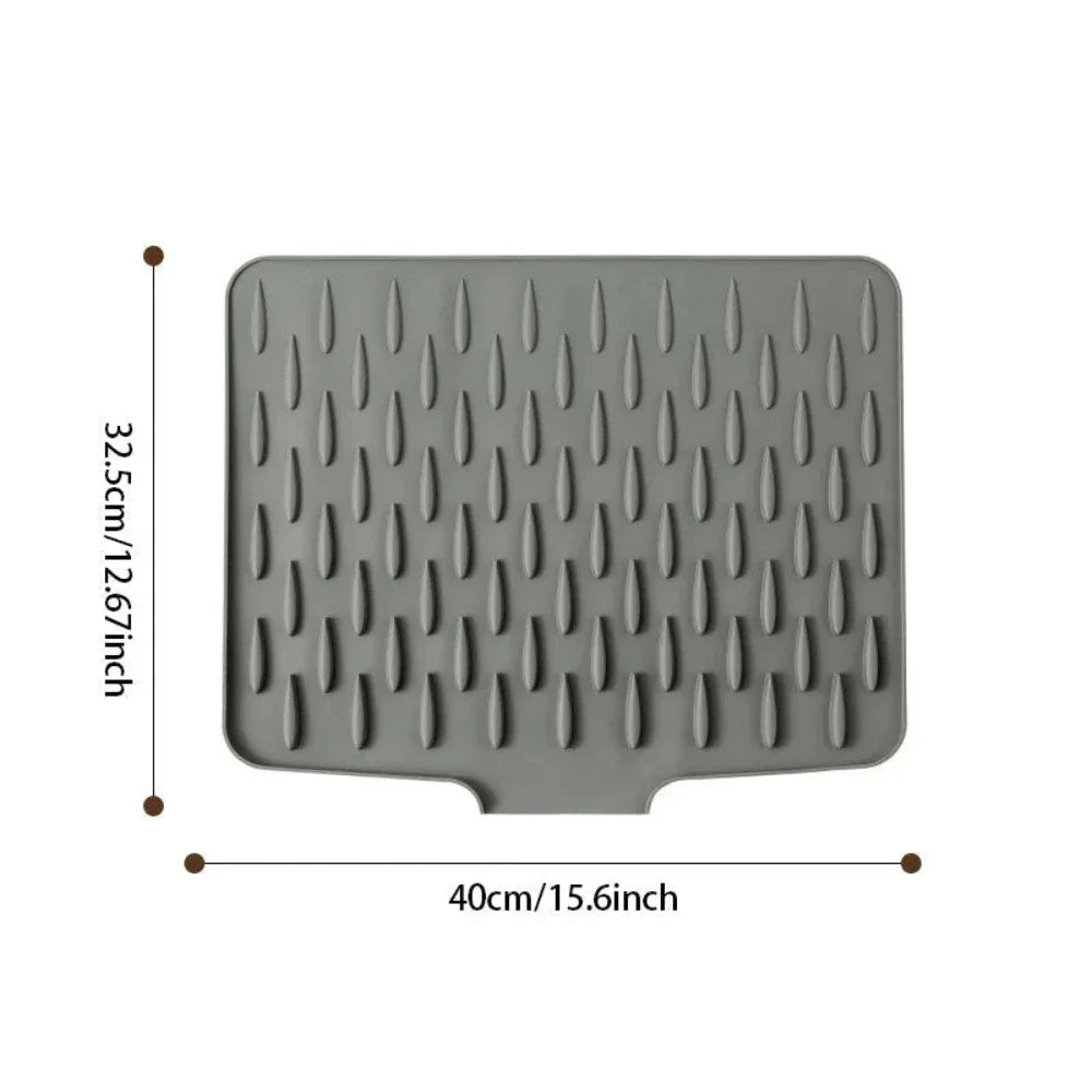 No-Spill Silicone Worktop Saver – Heat-Resistant & Non-Slip Mat for Drip-Free Drying