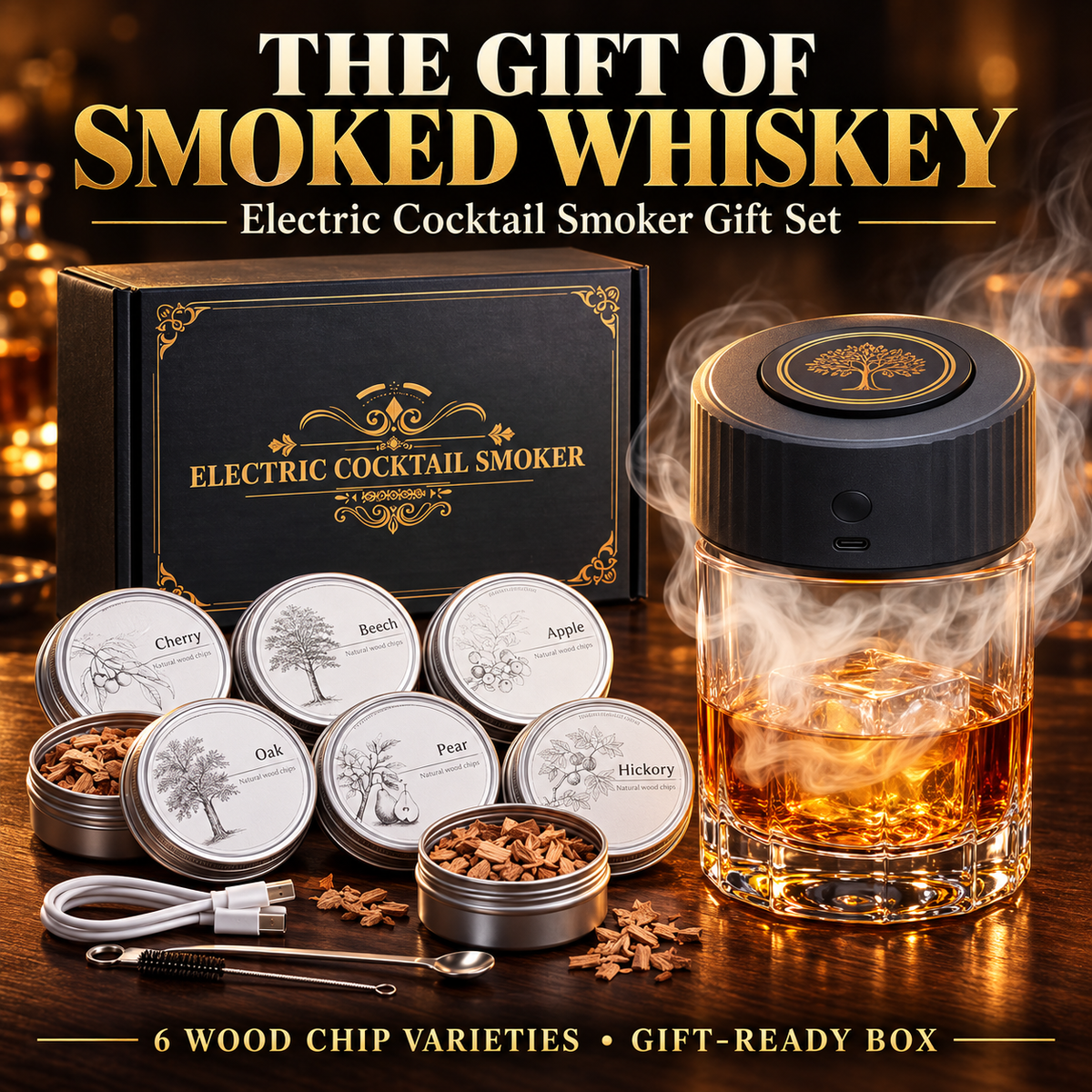 Electric Whiskey Smoker Kit