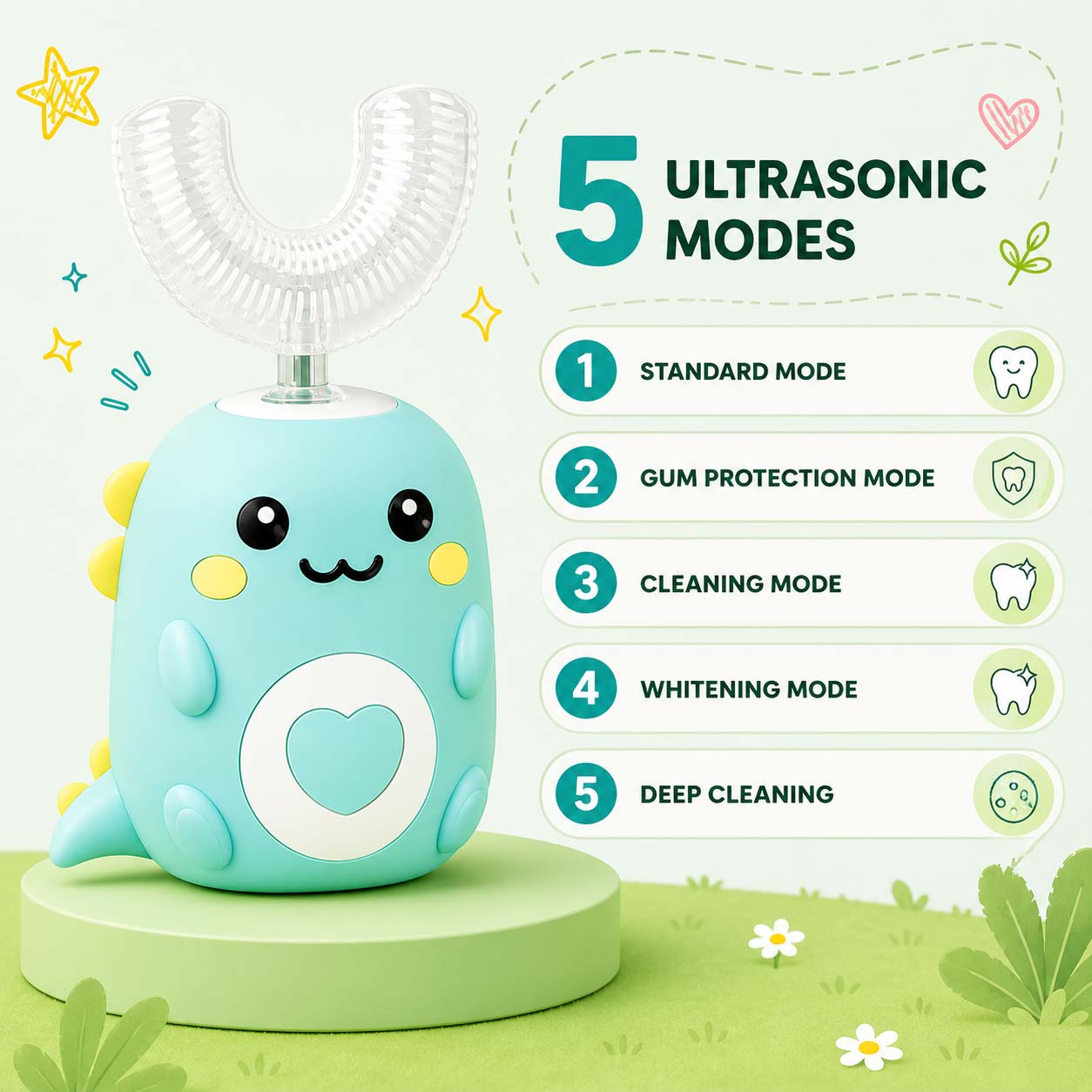 U-Shaped 360º Ultrasonic Toothbrush