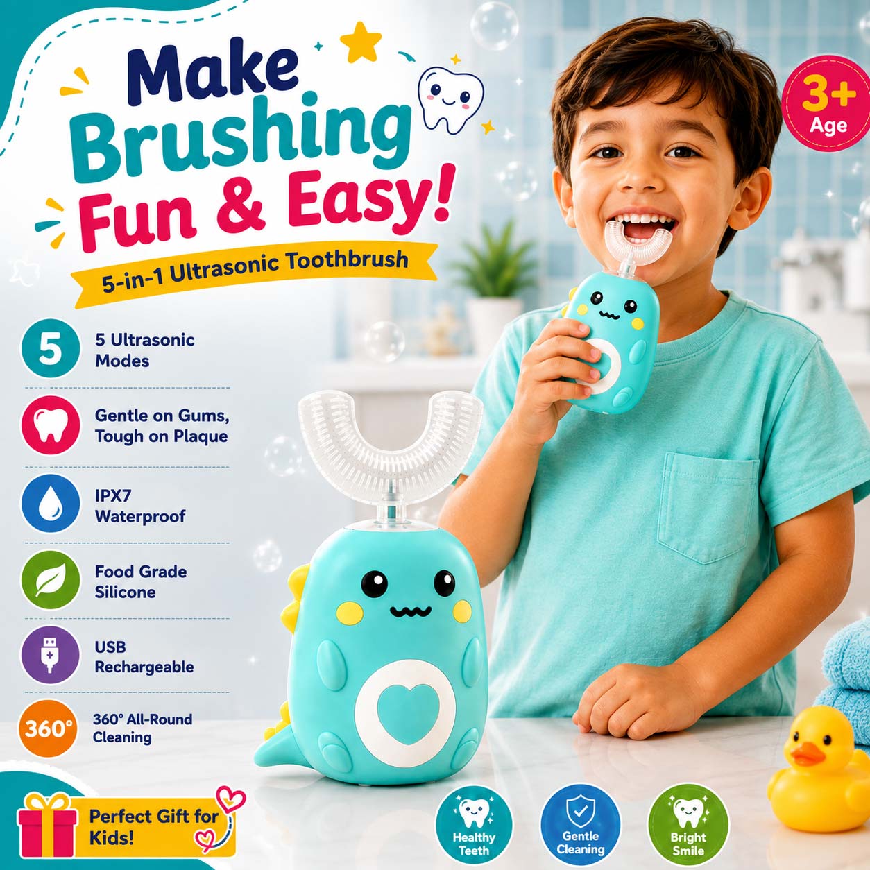 U-Shaped 360º Ultrasonic Toothbrush