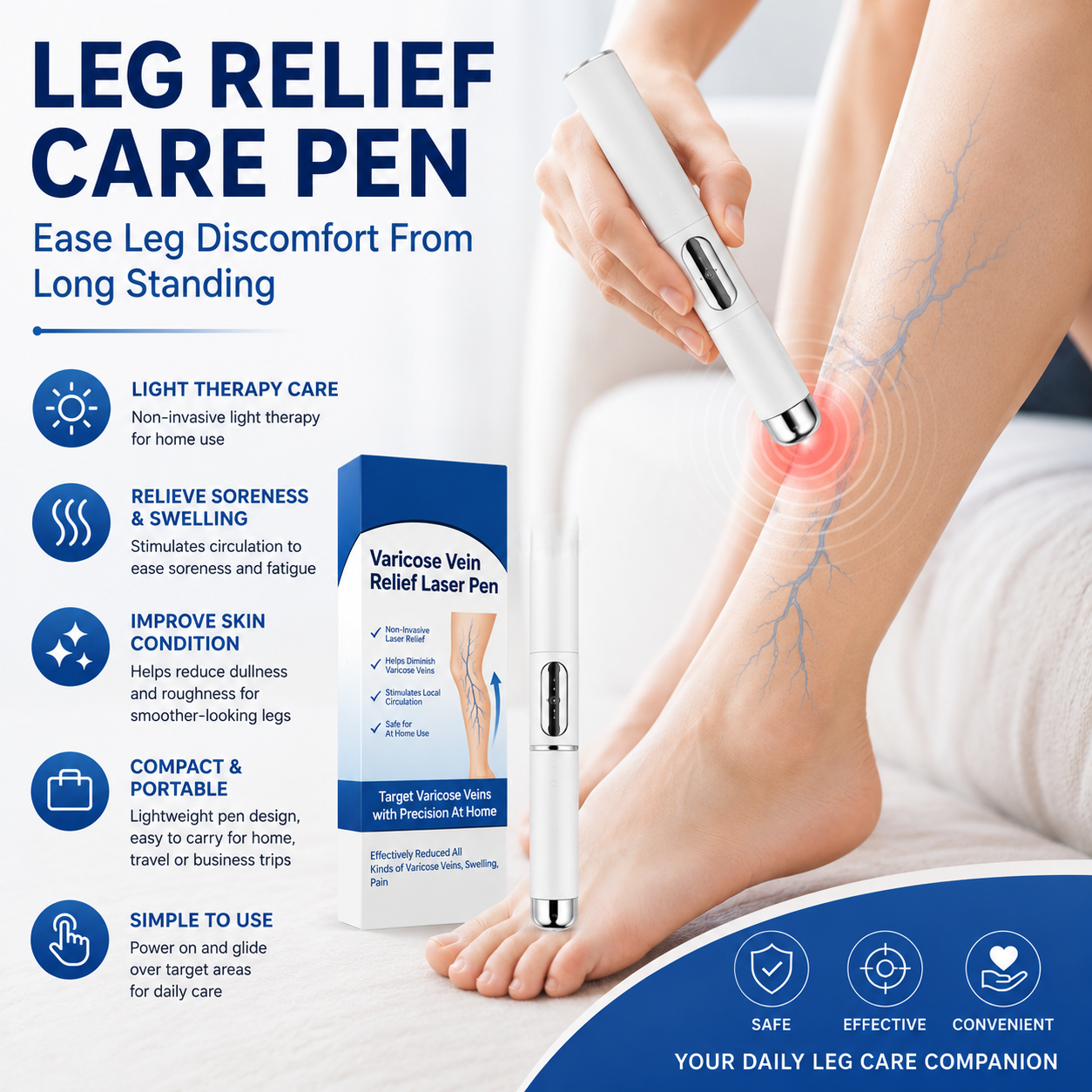 🦵Leg Relief Care Pen Ease Leg Discomfort From Long Standing Portable Daily Home Leg Care Device✨