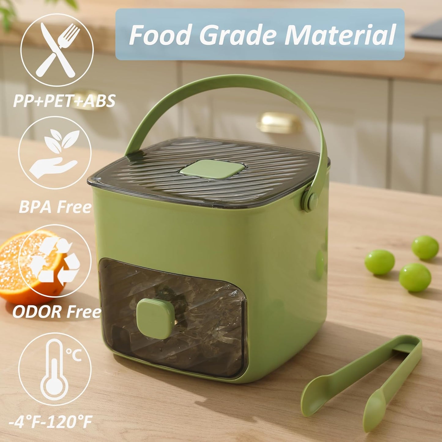 🧊❄️ Ice Cube Tray with Lid and Bin – Make Ice-Making Simple