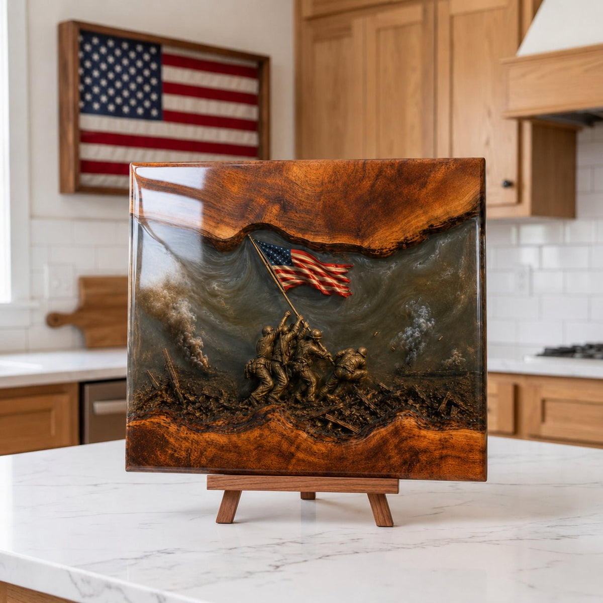 Veteran Tribute Cutting Board – Patriotic Military Memorial Kitchen Decor Gift For Heroes Who Served