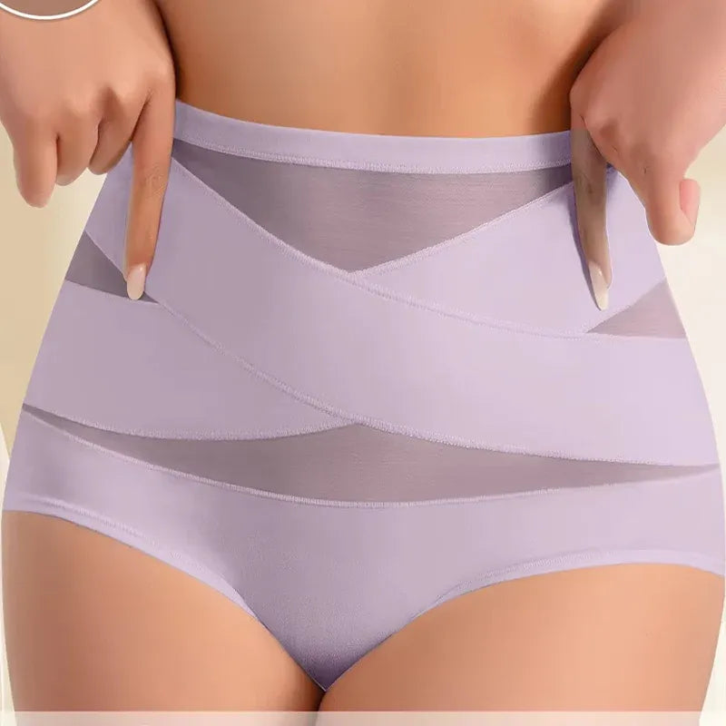 💟Plus-Size High-Waist Cross Tummy Control Panties🩲
