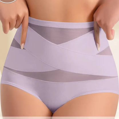 💟Plus-Size High-Waist Cross Tummy Control Panties🩲