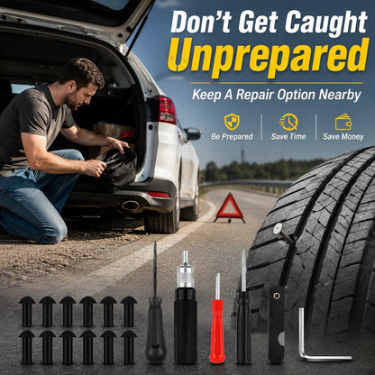 🍄 Mushroom Tire Repair Kit – Compact Roadside Puncture Tool Set