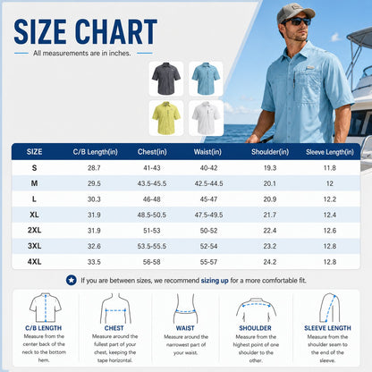 ☀️ Men’s UPF50+ Quick Dry Fishing Short Sleeve Shirt