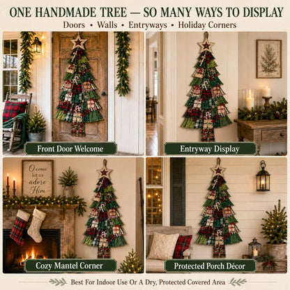 🔥😍Beginner-Friendly DIY Oversized Patchwork Christmas Tree Door Hanging Kit | Complete Kit with All Tools & Step-by-Step Guide Included 💕🎄