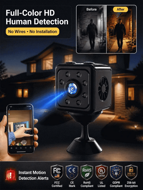 No Wi-Fi & No Wiring Needed — Lifetime Free Self-Networked Smart Camera!