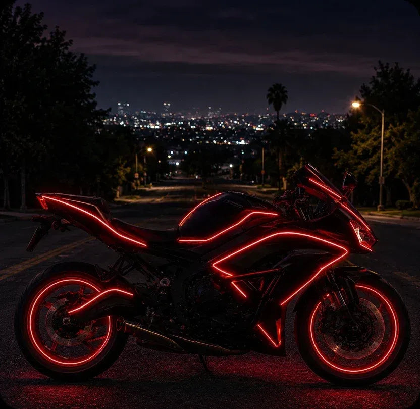 🔥🎁🏍️ Motorcycle RGBIC Glow Kit – 5000+ Colors, Music Sync & App Control