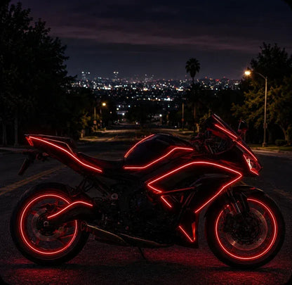 🔥🎁🏍️ Motorcycle RGBIC Glow Kit – 5000+ Colors, Music Sync & App Control
