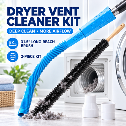 Dryer Vent Cleaner Kit 2 Pieces Compatible with All Vacuum Cleaners
