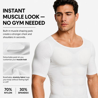 Valors Men's Seamless Muscle Tee with Removable Pads