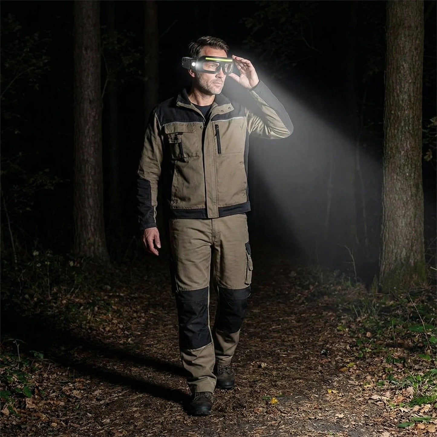 🔦 Rechargeable Motion Sensor Headlamp Glasses – Compact Hands-Free Lighting ✨