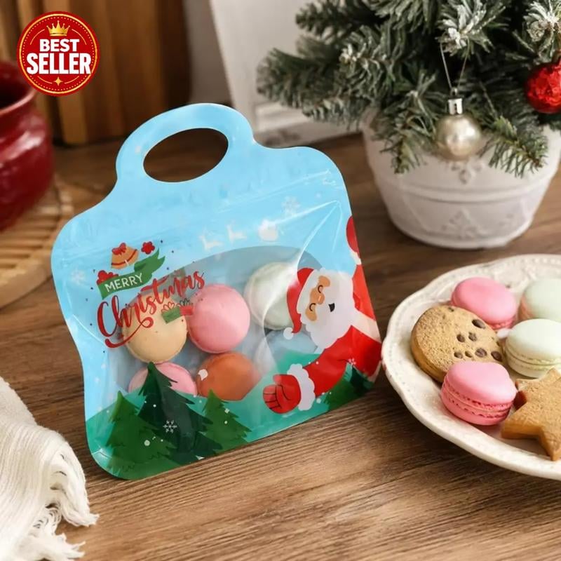 🎄Christmas Self-Sealing Treat Bags – Cute Gift Bags for Cookies & Candy