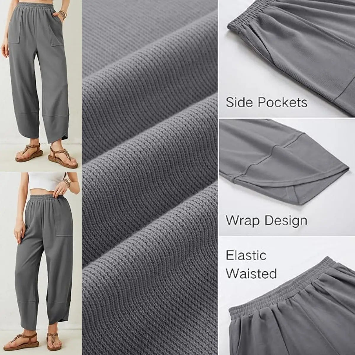 Women’s Baggy Wide Leg Pants Casual Lounge Palazzo Trousers Summer Style