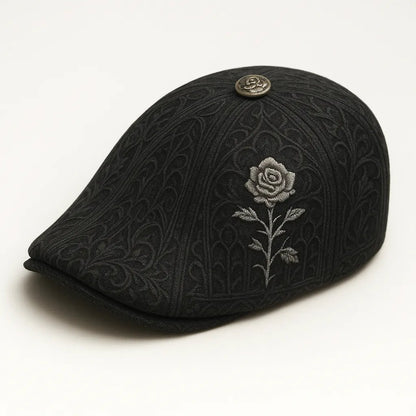 🔥Last Day 50% OFF 💀Handcrafted Skull & Thorn Flat Cap