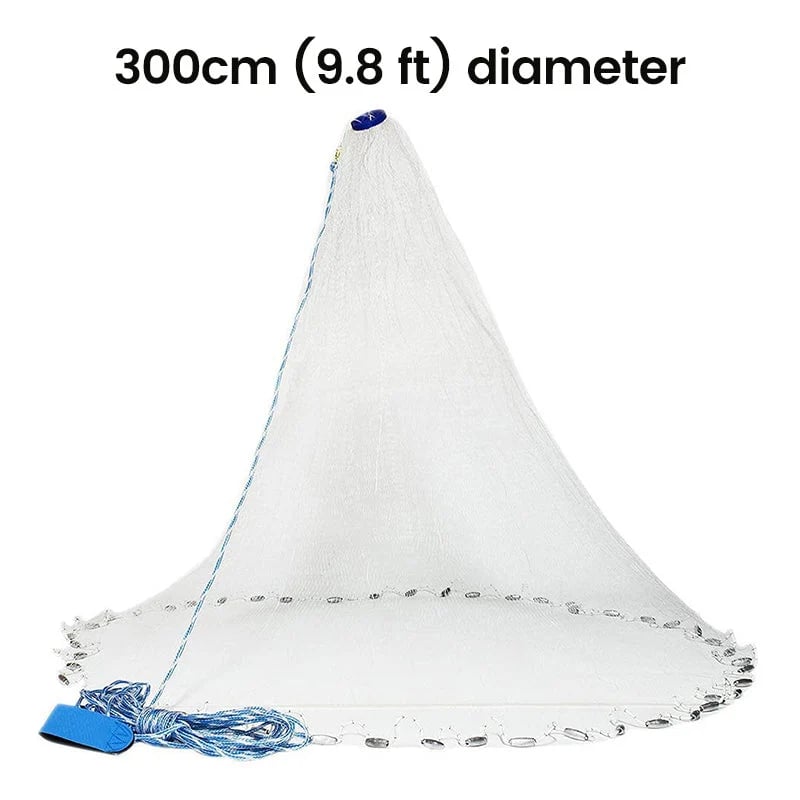 Easy-Throw Cast Net – Heavy-Duty Mesh, Rapid Sinking, Versatile 🌊