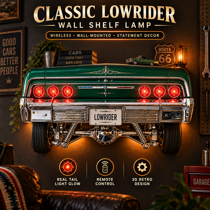 🚗 Classic Lowrider Car Rear Wall Shelf Lamp