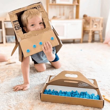 🛠️ Cardboard Construction Tool Kit – 20 Tools & 240 Reusable Screws for Kids