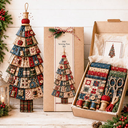 🔥😍Beginner-Friendly DIY Oversized Patchwork Christmas Tree Door Hanging Kit | Complete Kit with All Tools & Step-by-Step Guide Included 💕🎄